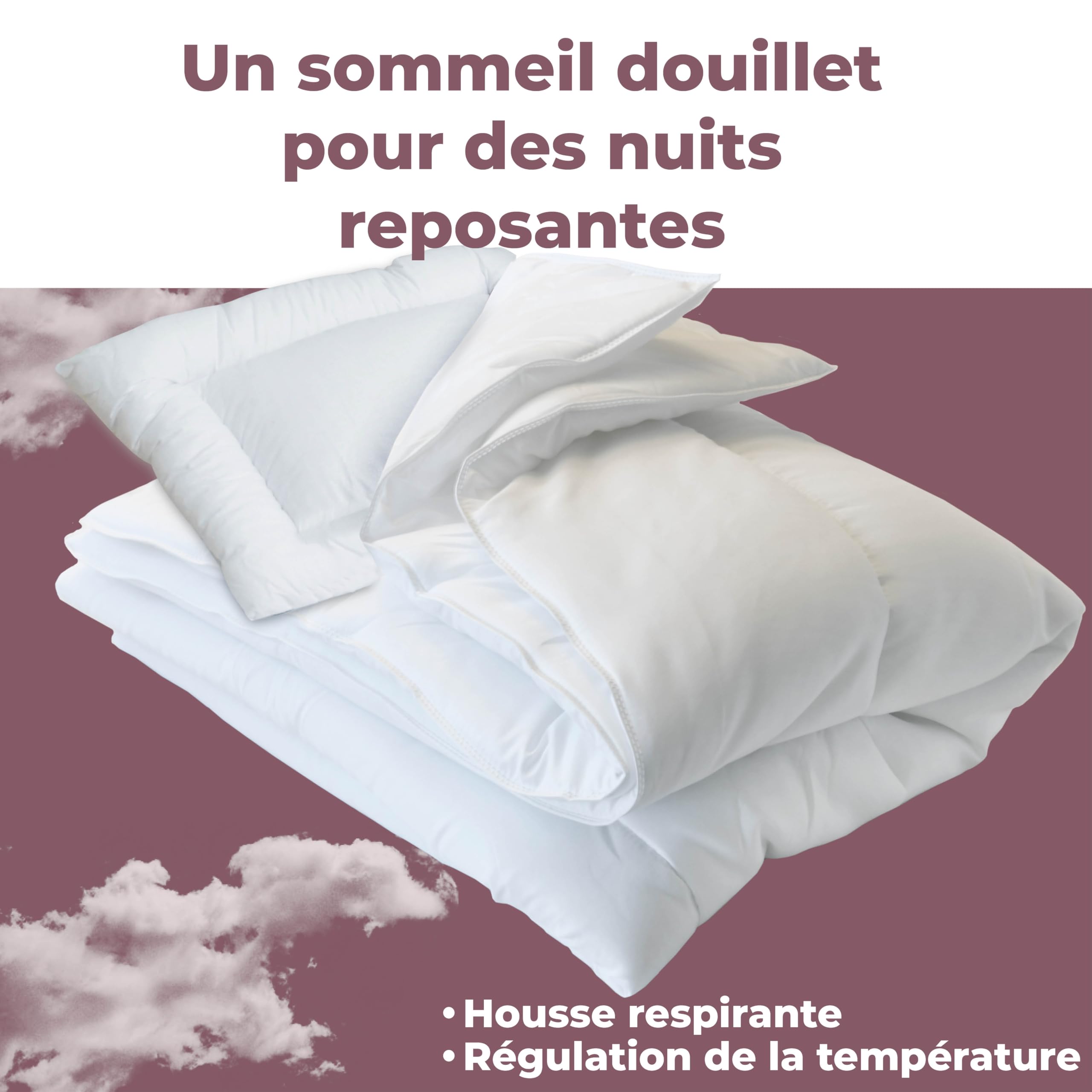 Set Couette Bébé 100x135 + Oreiller 40x60 – Couette Enfant Motif Renard – Couverture Lit Bébé Douce, Respirante et Lavable
