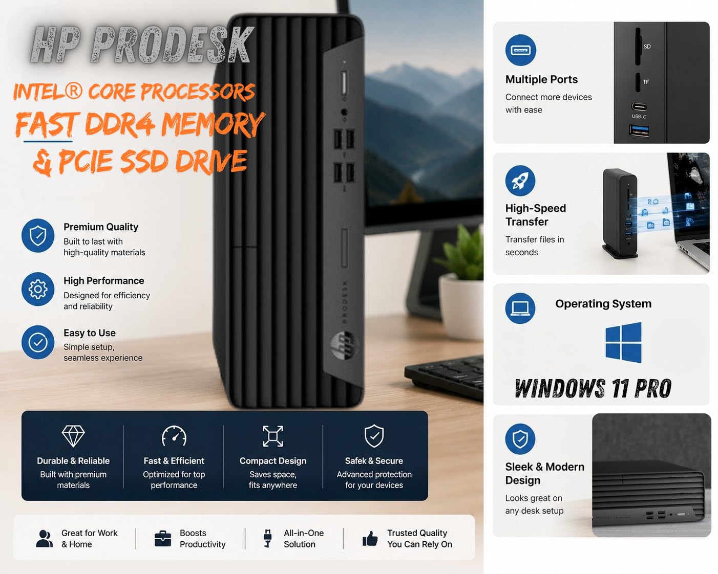 Amazon.com: HP ProDesk G7 SFF Desktop Computer, Intel Processor