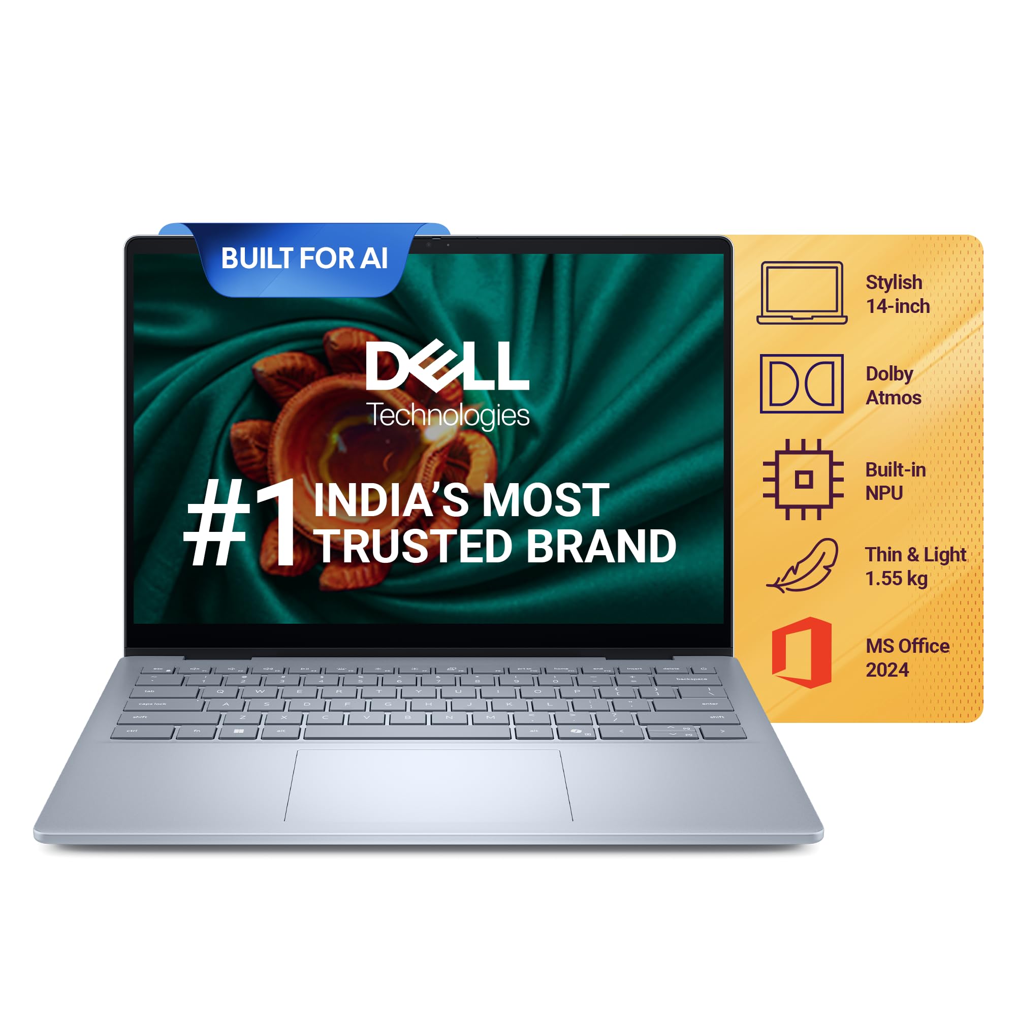 New Dell 14 Plus Laptop, AI Enabled Intel Core Ultra 7 256V, 16GB