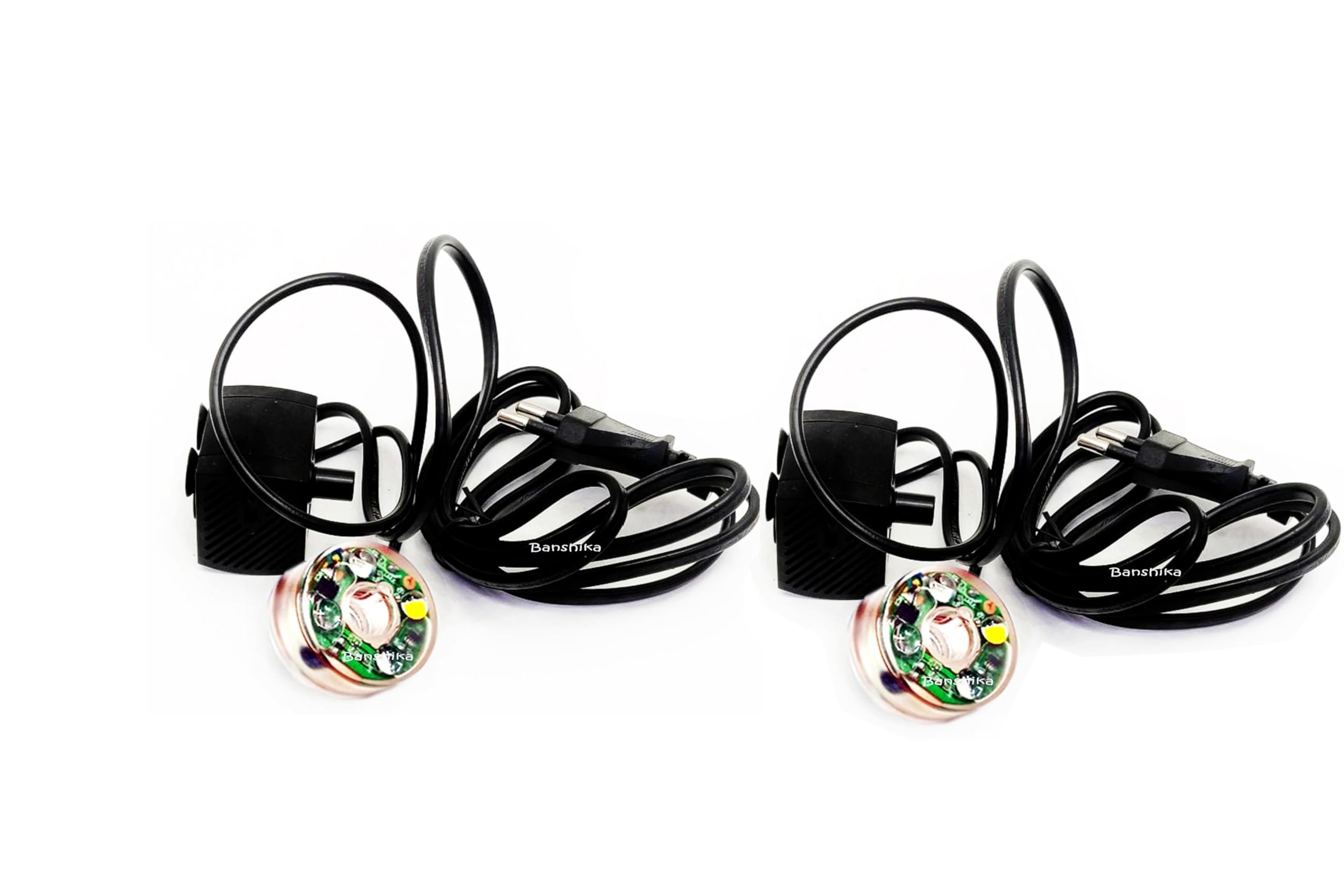 Banshika Fountain For Motor Submersible Aquarium Pond Spare Replacement Pump with Multicolored 4 LED (Ac 220V 3W) (Moter Pack of 2)