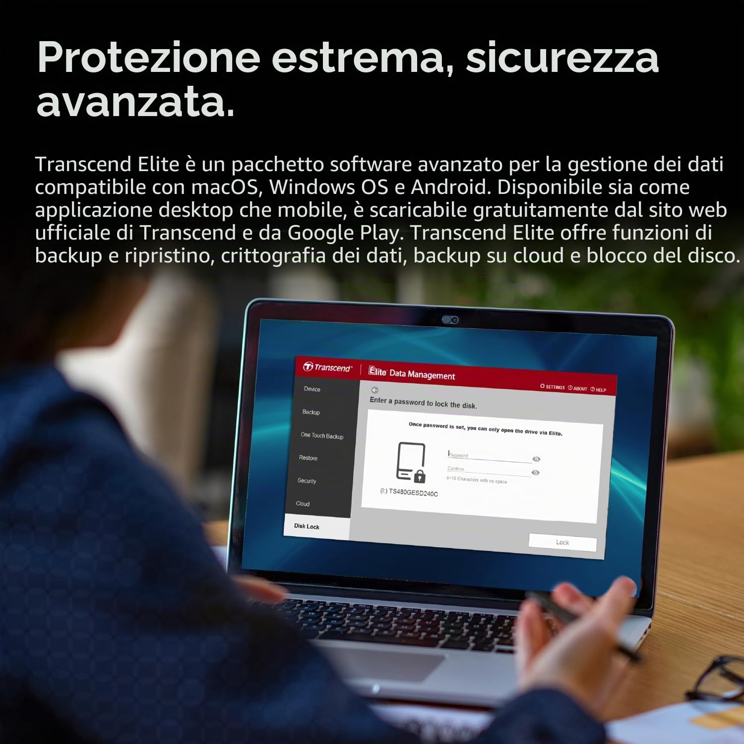 Transcend Disco rigido portatile da 2 TB USB Type-C 3.1 Gen 1 StoreJet argento - TS2TSJ25C3S