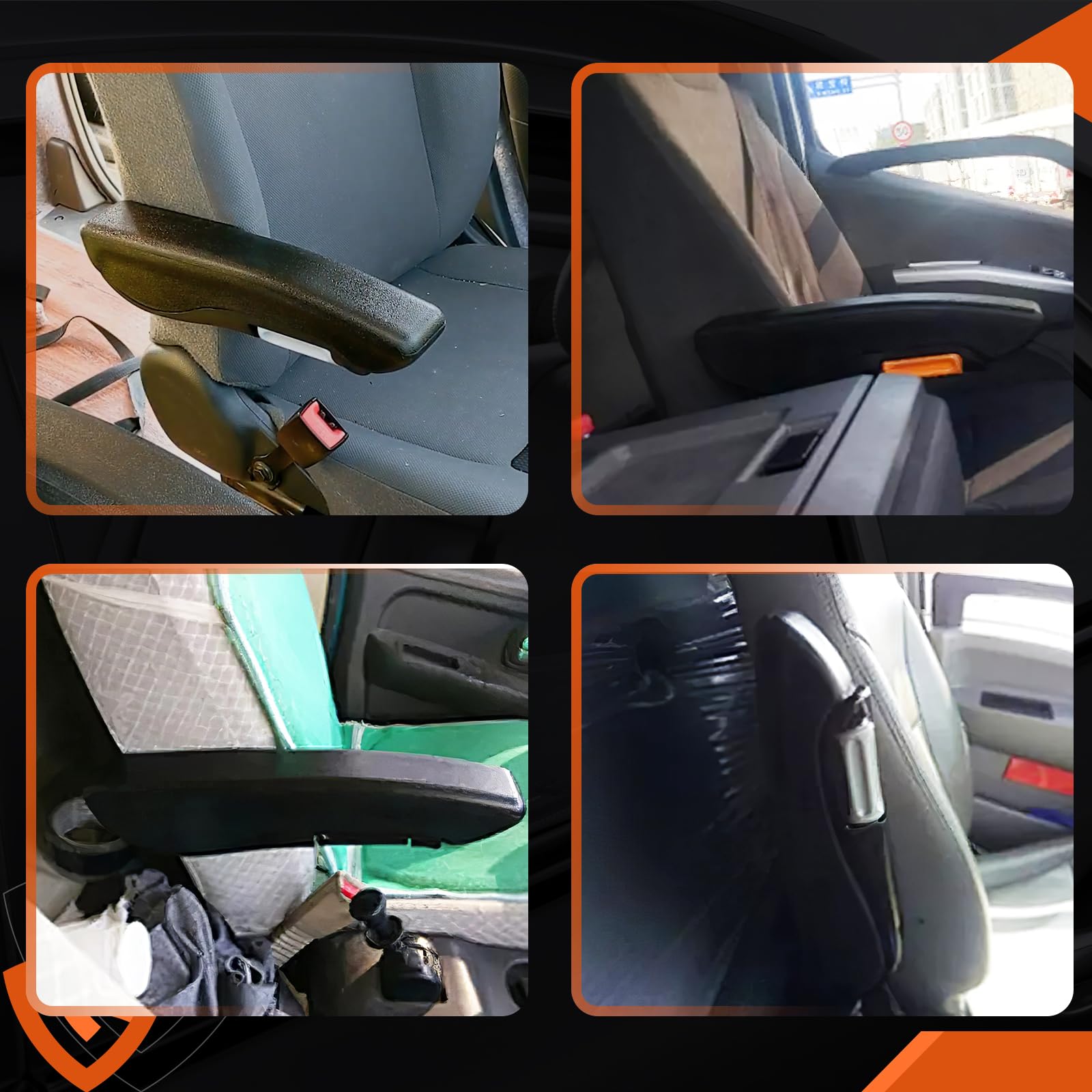 Auto Verstelbare Armsteun, 1 Paar Auto Armsteun Links Rechts 0-120 Graden Verstelbaar Interieur Beige Universeel Voor RV Trucks Caravan Onderdelen
