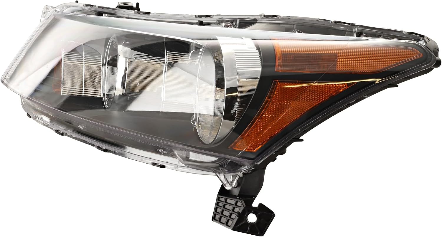 Compatible with 08-12 Accord Sedan Front Halogen Headlight Headlamp Head Light Lamp with Bulb Left Driver Side
