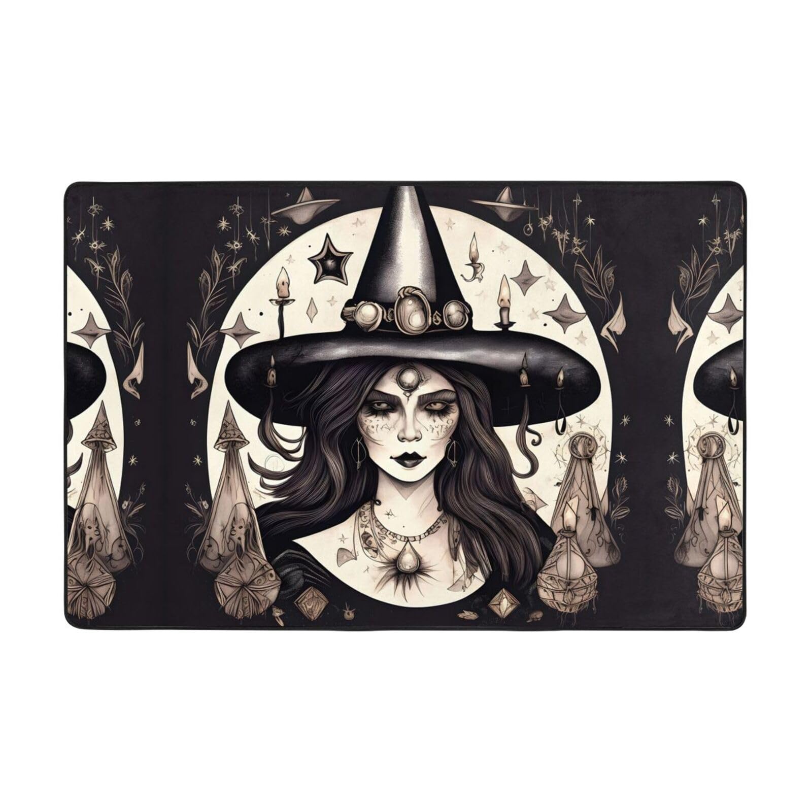 Tapis super doux motif bohème et magique pour chambre à coucher