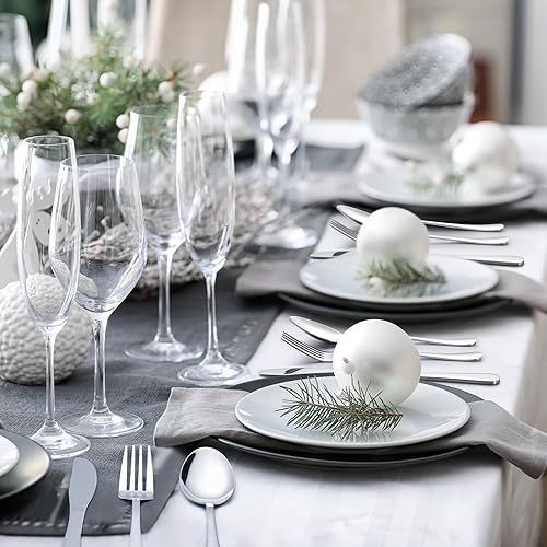 Miniatura 7 de Juego de cubiertos de 40 piezas para 8, acero inoxidable, juego de cubiertos de cuchillos, cucharas y tenedores, pulido con espejo, apto para