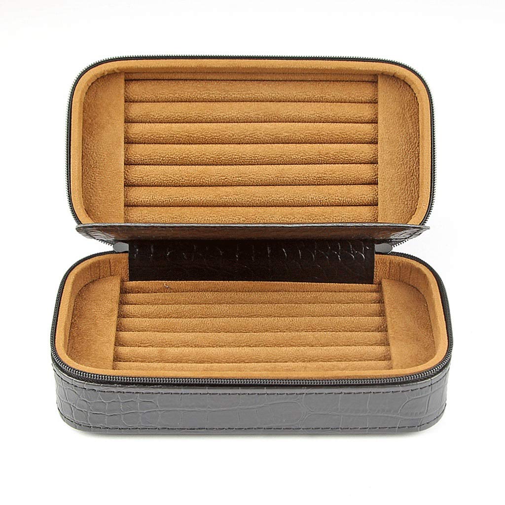 Jewellery Box Jewelry Box Organizer Travel Portable Jewelry Box Black Leather Large Capacity Ring Box Velvet Inside Double
