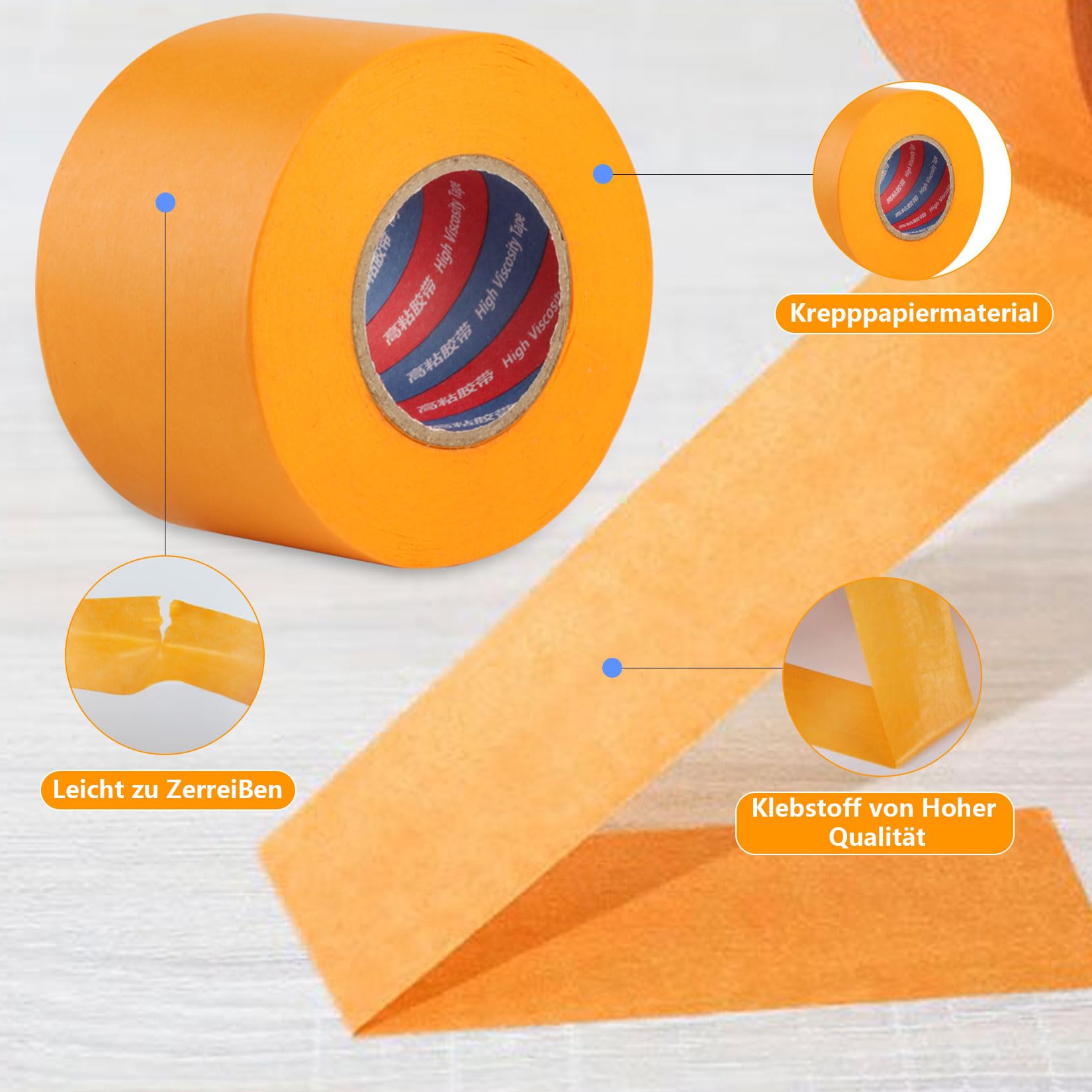 Nespoli - Rotolo Nastro Carta Imbianchino per Mascheratura 30cm x 20m - Rotolo con Nastro Adesivo Carta per Pittura Fai da Te, Protegge Pareti Battiscopa Mobili, Uso Interno, Rimozione senza Residui