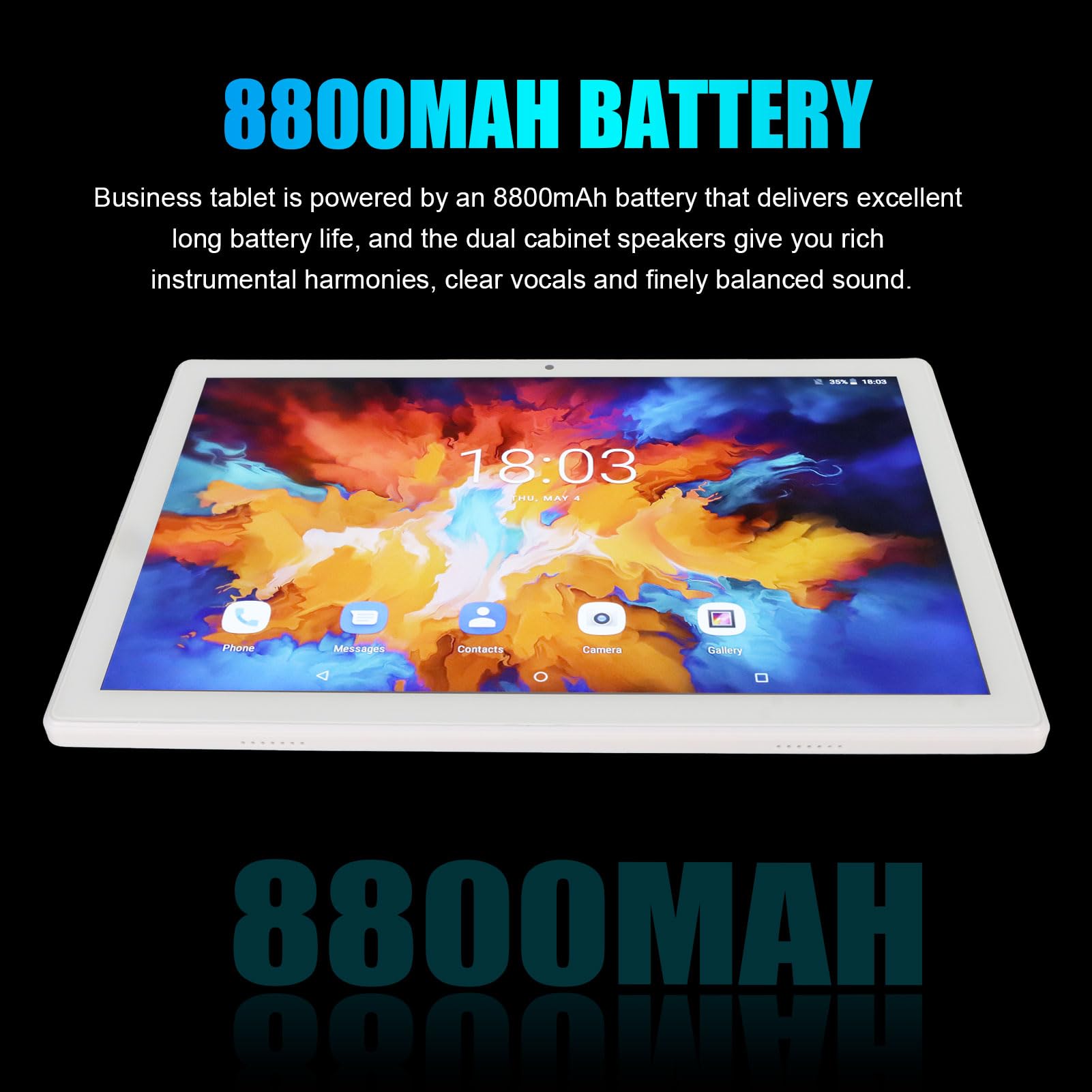 Tablet HD, Tablet Stacjonarny, Bateria 8800 MAh, 10,1 Cala, 4G LTE 5G WiFi, Aparat 8 MP 20 MP do Podróży (Wtyczka UE)