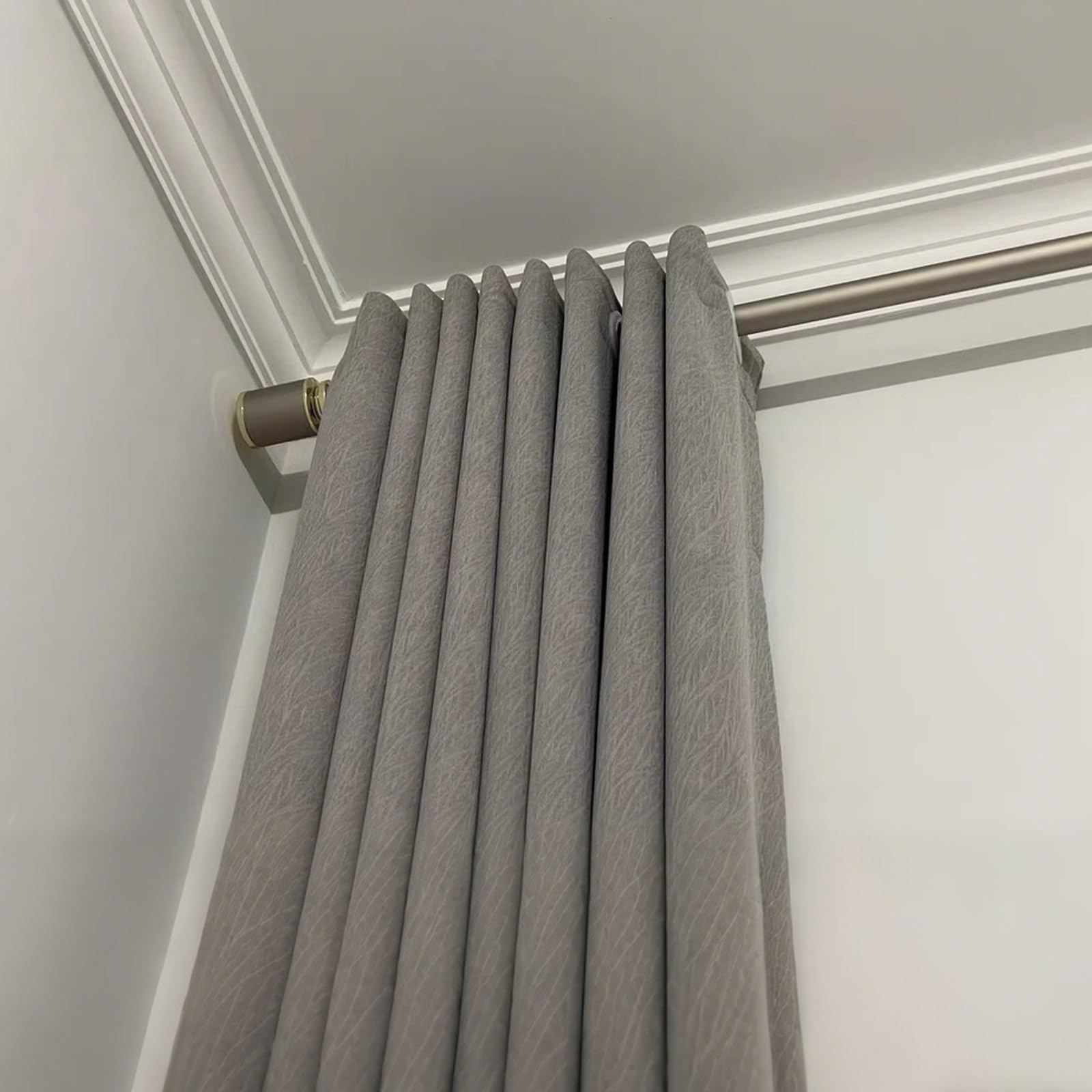 Vorhangschienen aus Aluminium, 100 cm bis 400 cm dekorative Gardinen Stange für Fenster, geräuschlose Gardinenstange für Schlafzimmer, Wohnzimmer und Badezimmer(Blau,200 cm (6.6ft))