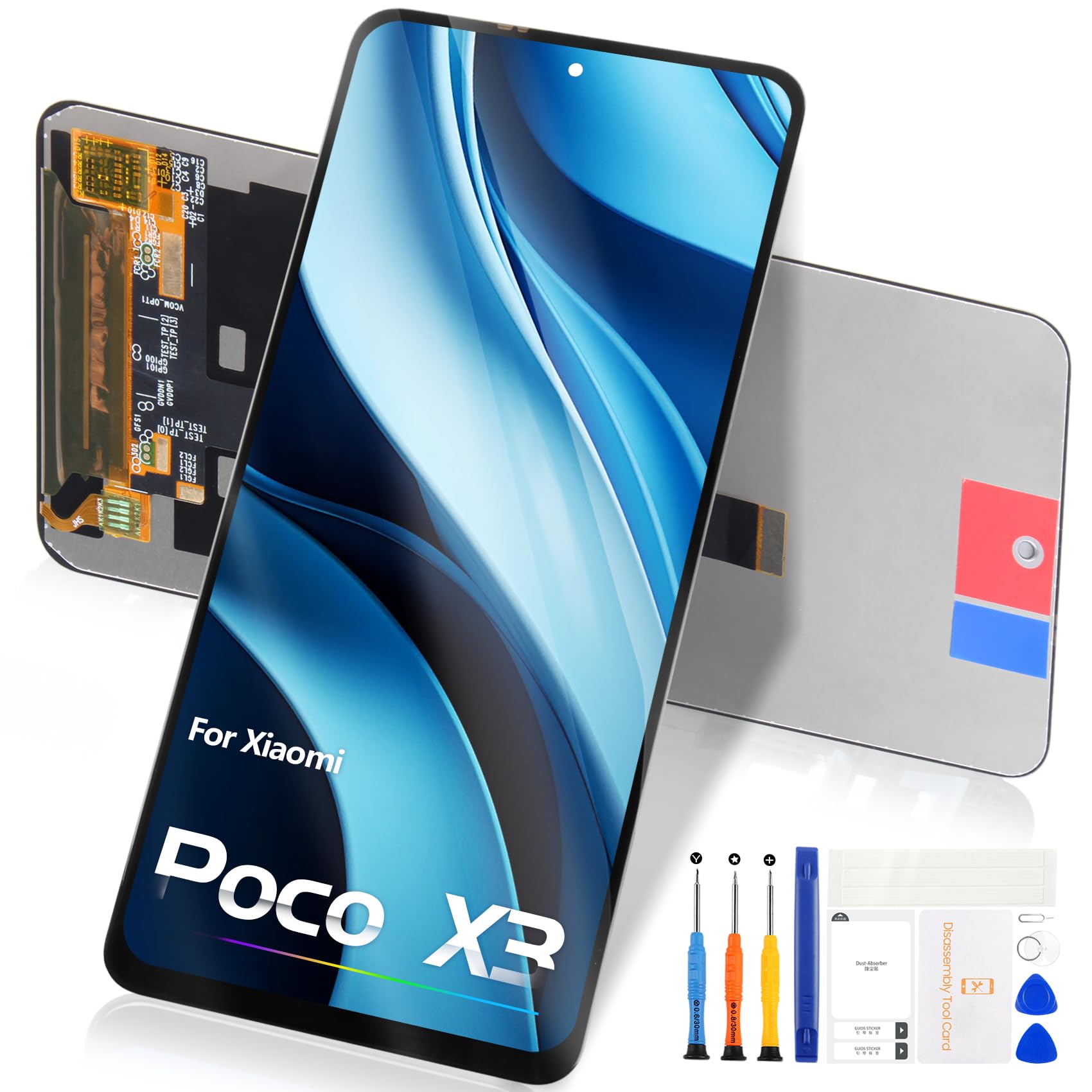 Pantalla para Xiaomi Poco X3 Pantalla LCD - para Xiaomi Poco X3 / Poco X3 NFC/Poco X3 Pro LCD Pantalla Táctil Screen MZB07Z0IN MZB07Z1IN MZB07Z2IN LCD Digitalizador Asamblea Kit