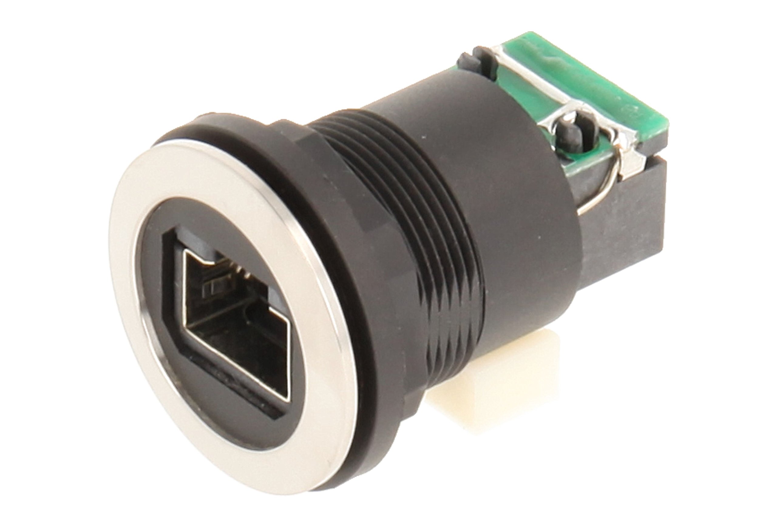 Schlegel 23.001.556 RJ45 prise en acier inoxydable avec avant, 1 x port RJ45 avec écran et arrière, 1 x RJ45 prise avec parapluie, métallique