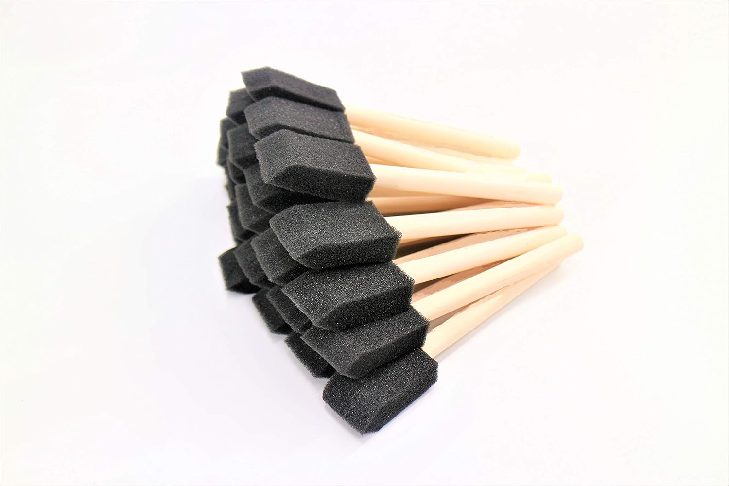 PANCLUB Paint Foam Brush Value Pack 1 Inch - 25 Per/Pack 2 Packs | with Wood Handles | Great for Art, Varnishes, Acrylics, Stains, Crafts
