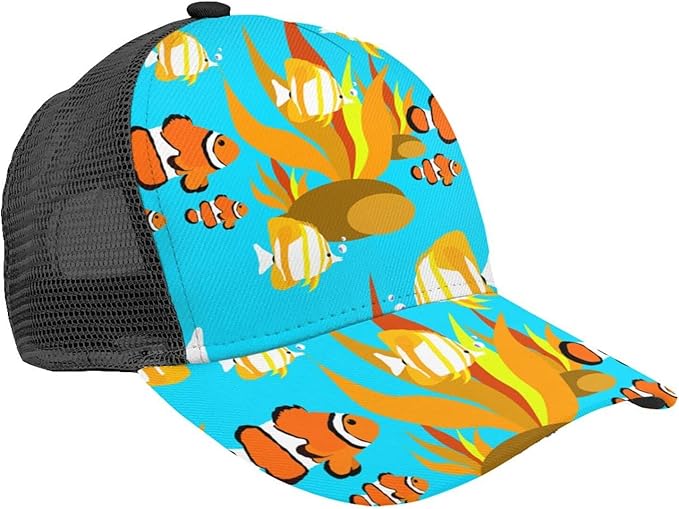 Amazon メッシュキャップ 軽量 速乾性 おしゃれ ヒップホップ 野球帽 Uvカット 紫外線対策 通気性 メッシュ 帽子 メンズスポーツ ッシュ キャップ 男女兼用 調整可能 夏 カクレクマノミ イラスト キャップ 通販