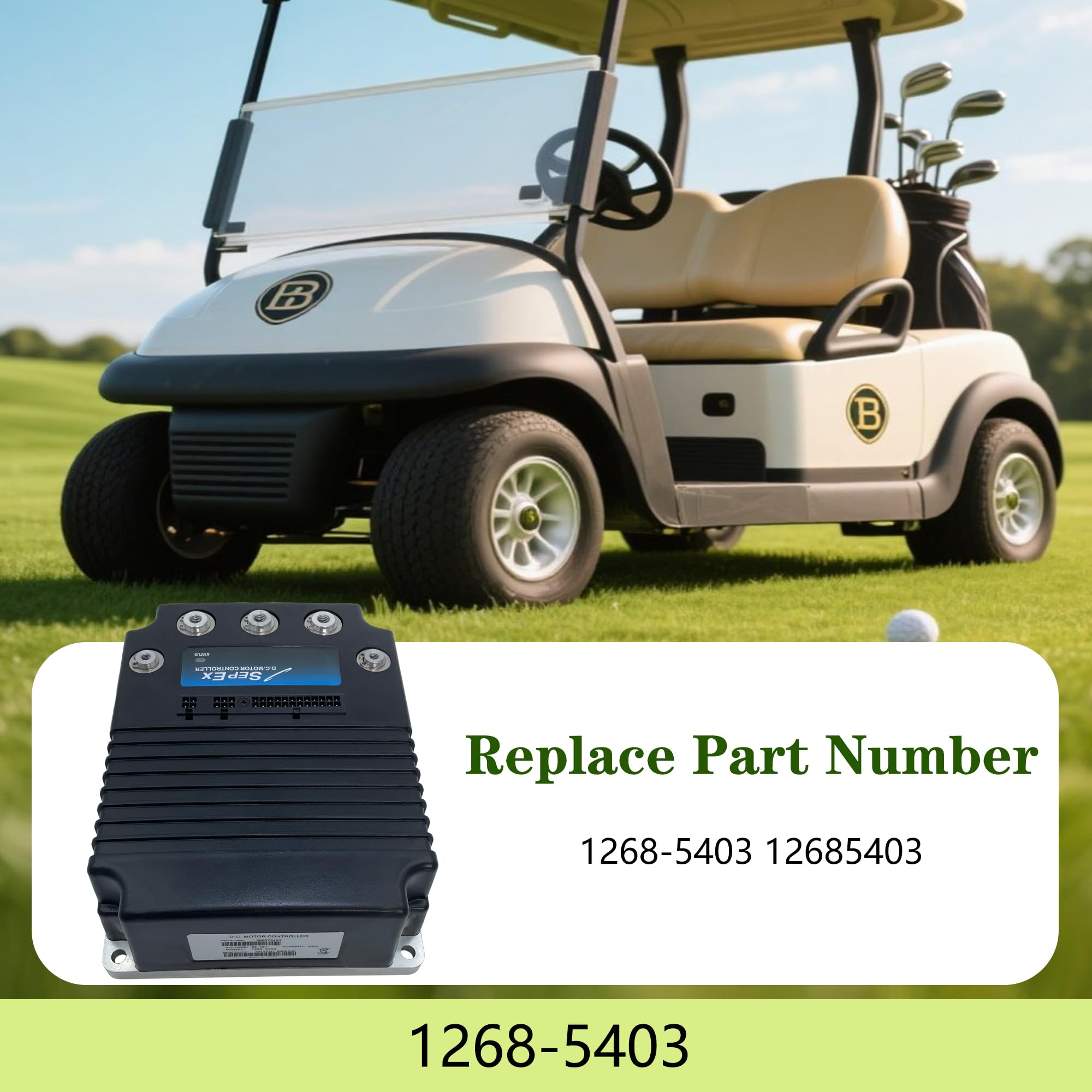 1268-5403 DC SepEx regulator prędkości silnika 36-48 V 400 A pasuje do sterownika silnika Curtis 1268 DC SepEx EZ-GO wózków golfowych samochodu klubowego