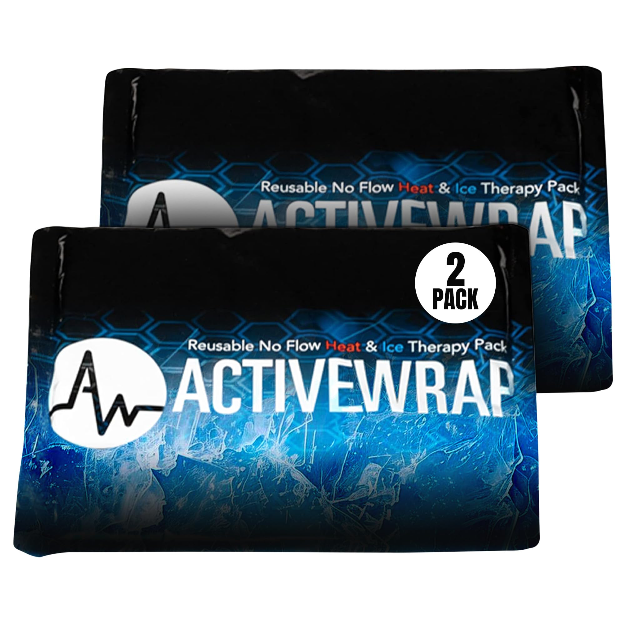 AW ACTIVEWRAP Hot & Cold Ice Packs - Soft, Flexible, Leak Proof Design - Medium 2 Pack