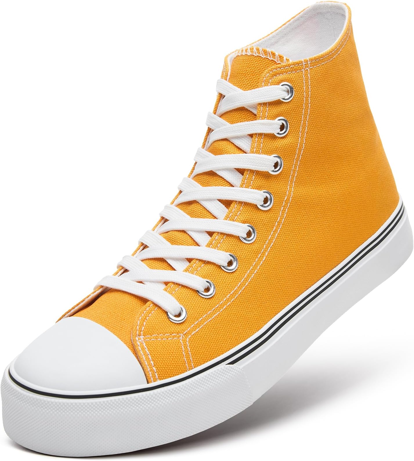 ZGRMen’s High Top Canvas Sneakers Lace Up Classic Casual Walking Shoes