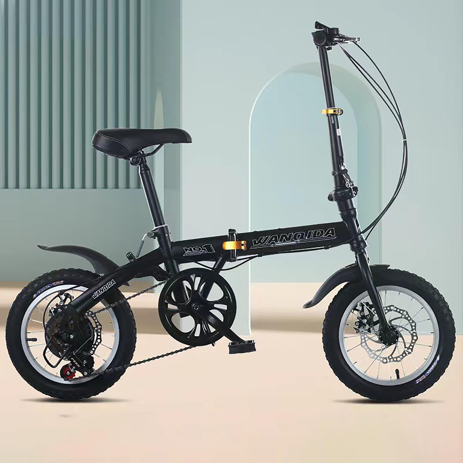 Amazon.co.jp: 折りたたみ自転車 14/16インチ 高炭素鋼フレーム 耐荷重 