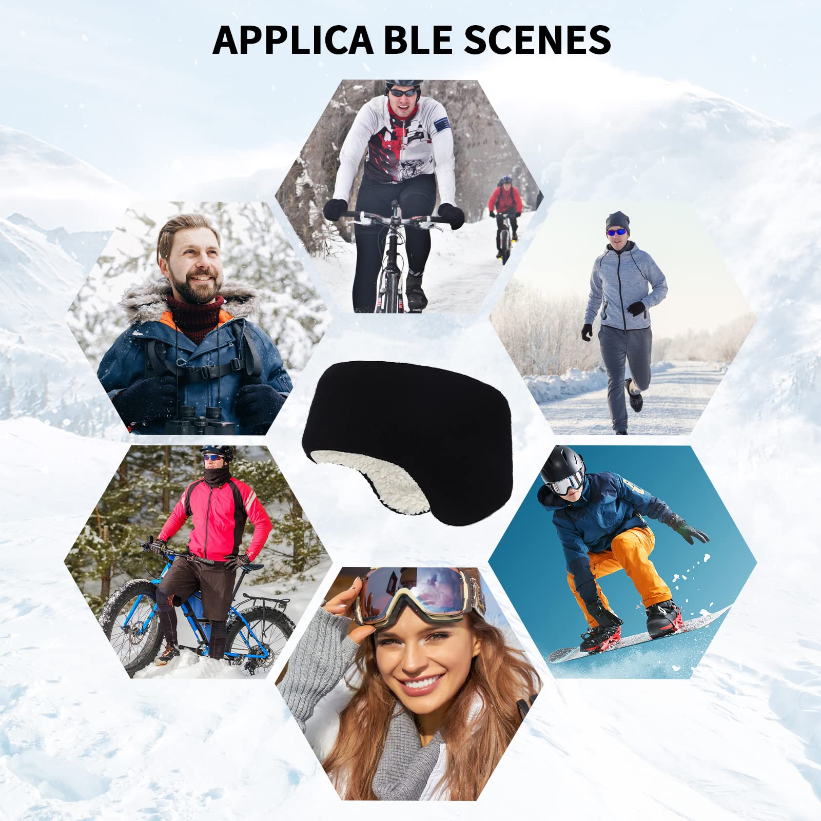 BSITSSS Oorwarmers voor dames en heren, winter oorbeschermers, zwarte hoofdband, oorbescherming, warme oorbeschermer, modieuze oorwarmers voor hardlopen, yoga, skiën, paardrijden, fietsen BSITSSS Oorwarmers voor dames en heren, winter oorbeschermers, zwarte hoofdband, oorbescherming, warme oorbeschermer, modieuze oorwarmers voor hardlopen, yoga, skiën, paardrijden, fietsen