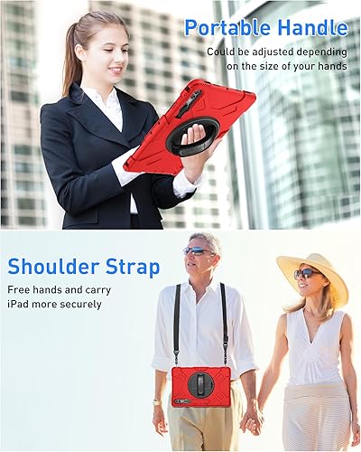 Miniatura 7 de SUPFIVES Funda para Galaxy Tab S10 Ultra de 14.6 pulgadas 2024, Tablet S9 Ultra 2023 mejorada de silicona líquida militar de 3 capas de protección