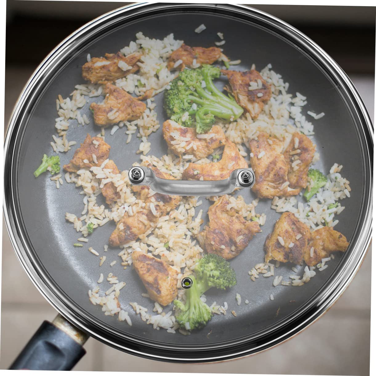 Zerodeko Coperchio in Vetro Per Pentole e Padelle Coperchio Anti-crepa Per Wok Di Ricambio Per Pentole Da Cucina Resistente e Pratico