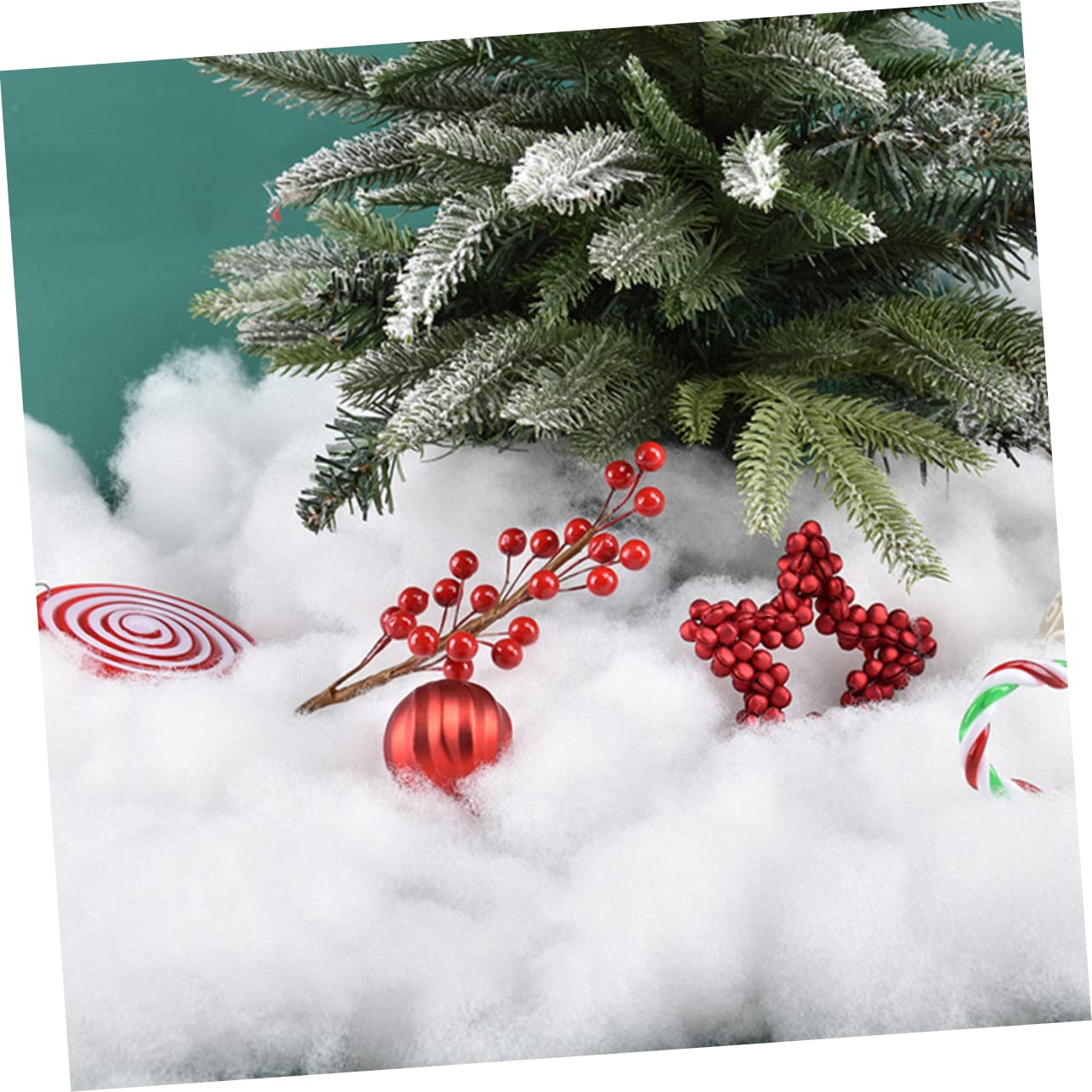 PRETYZOOM 4 Stück Schneedecke kunstschnee Artificial Snow weihnatsdeko Christmas decoations Urlaub Schnee dekorieren Weihnachtsdorf Schnee Kunstdecke weihnachtsdorf zubehör das Haustier Weiß