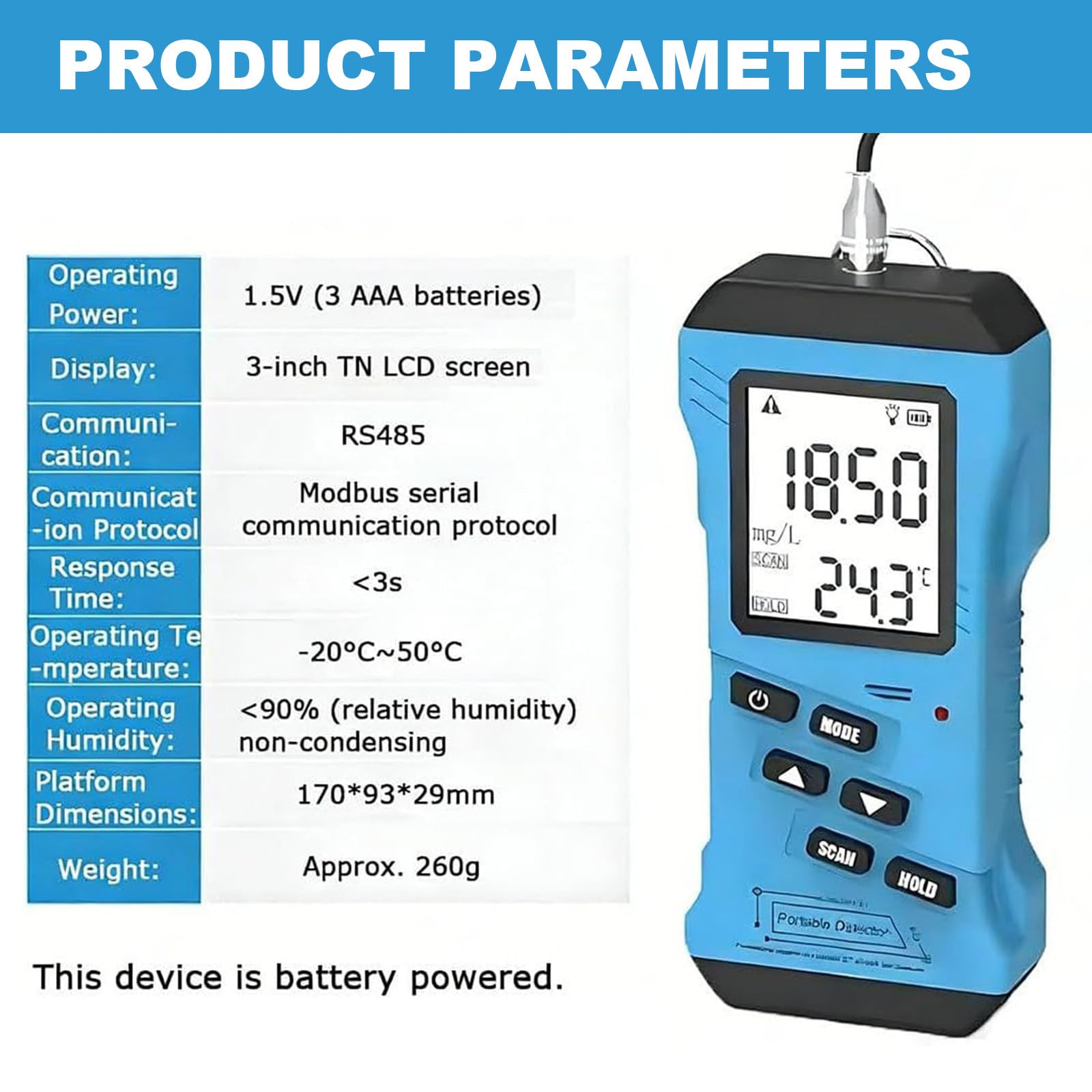 Kit de prueba de suelo 7 en 1, analizador digital de pH y CE, nitrógeno preciso, fósforo, detector de potasio para agricultura y jardinería