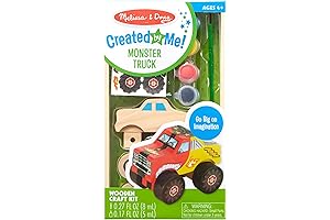 Melissa & Dough Created by Me! Monster Truck Wooden Craft Kit -...