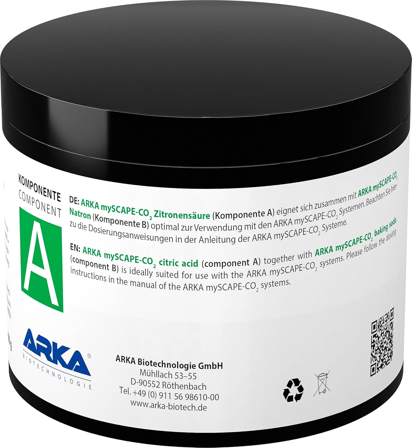 mySCAPE-CO2 Refiller | 2X 400 g | Nachfüllset für mySCAPE-CO2 System | Komponente A: Zitronensäure & Komponente B: Natron | Süßwasser Aquarium Aquascaping