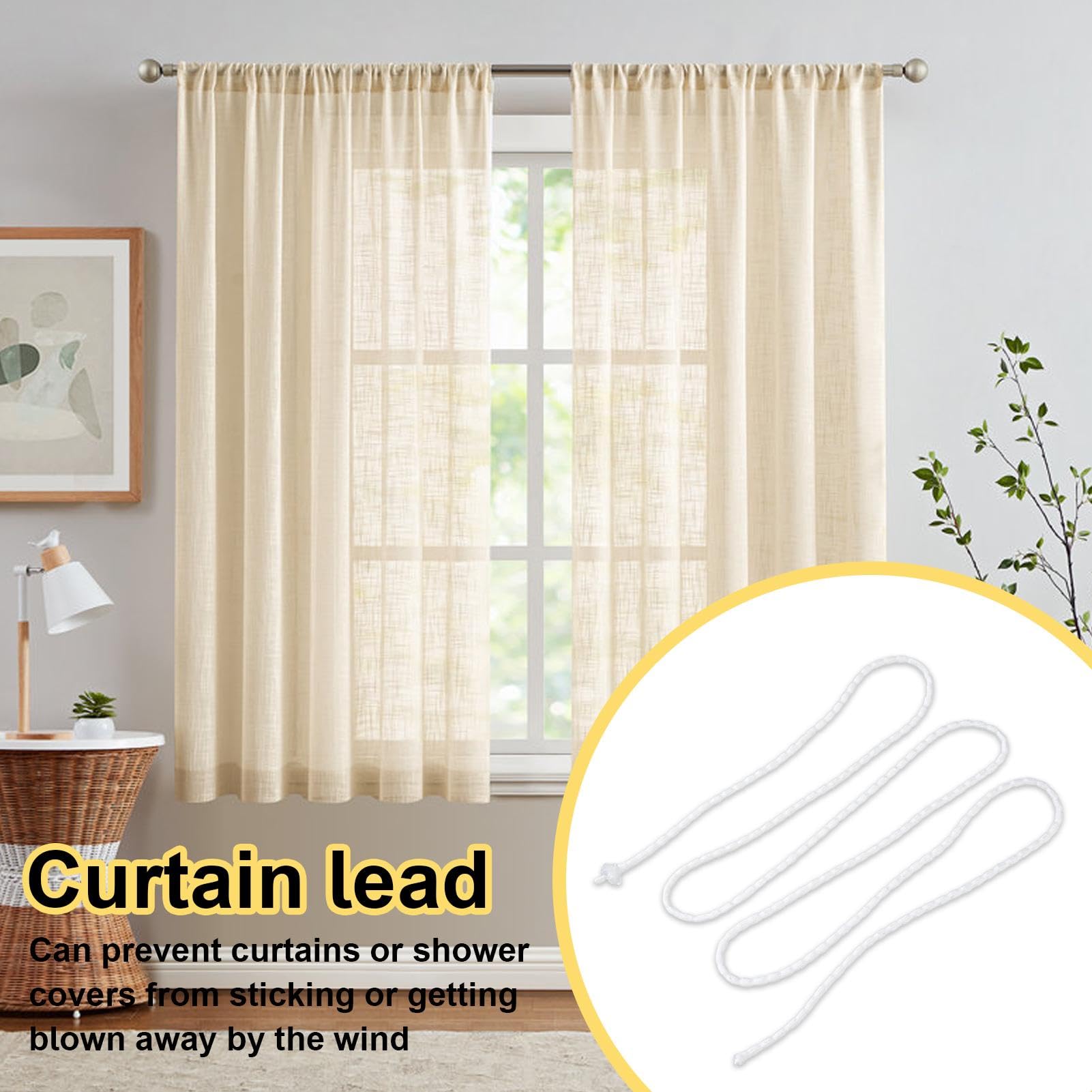 Pesi Per Tende In Piombo - 18 Pezzi Da 25g, Per Orli Tende E Tovaglie - Foto 9