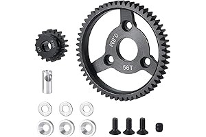 MOHERO Metal Spur Gear 32P 18T 56T for 1/10 Slash 2wd Rustler...