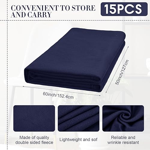 Miniatura 2 de 15 mantas de forro polar suave a granel acogedoras mantas de forro polar de 50 x 60 pulgadas, manta cálida y ligera para el hogar, oficina, regalos