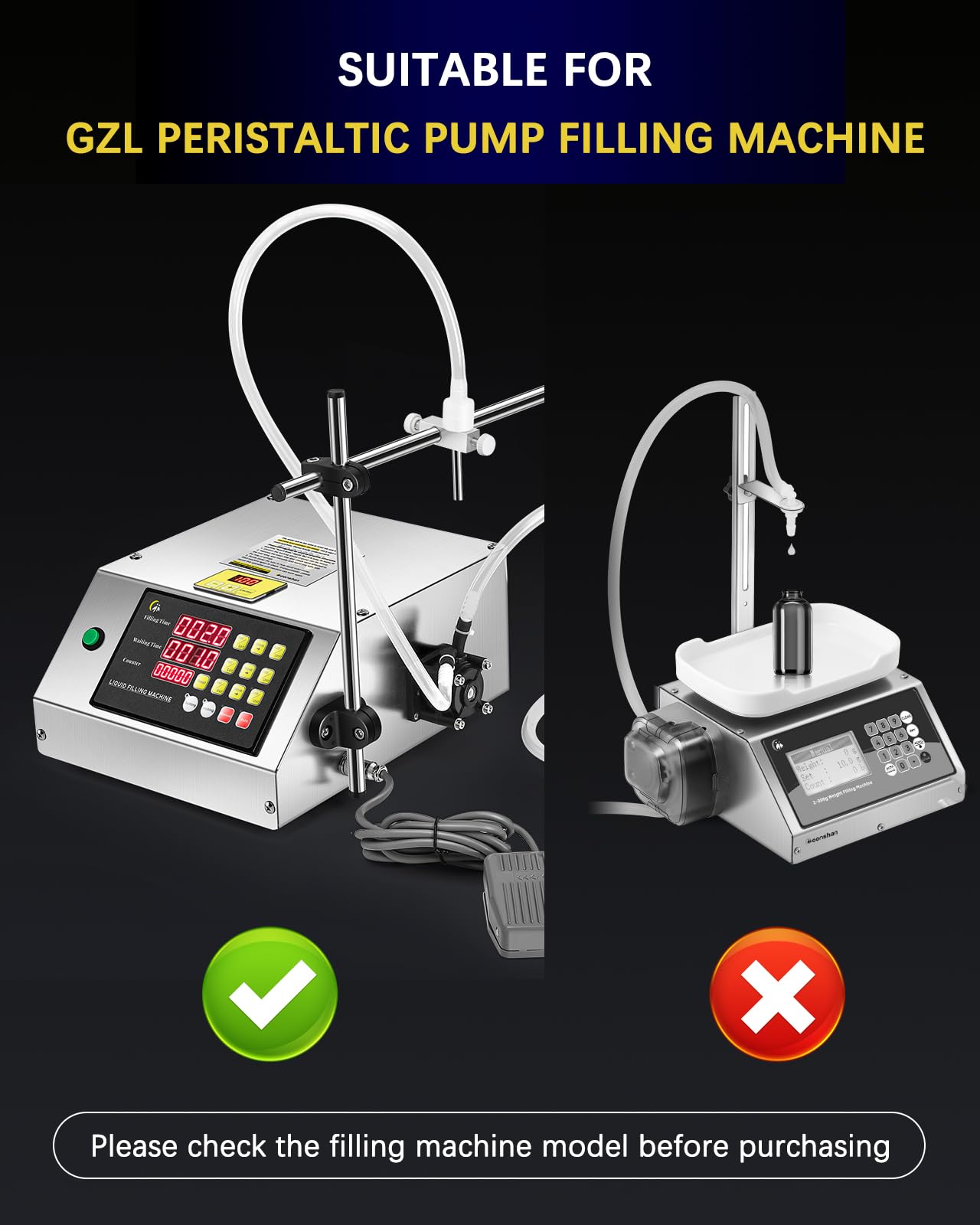 4 accesorios de tubo completo para bomba peristáltica Moonshan GZL (tubo completo (4 piezas)
