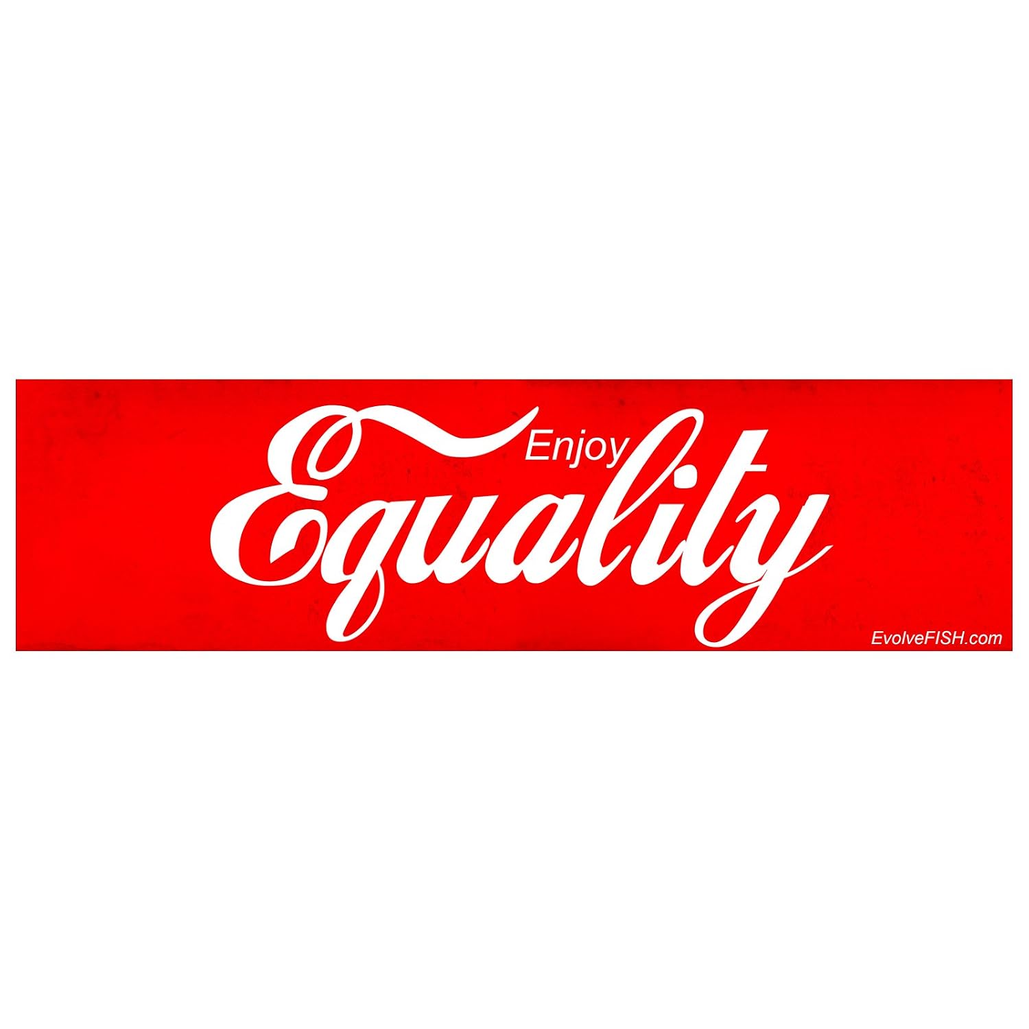 EvolveFISH "Decolonize" Bumper Sticker – 11x3 Inch Premium Vinyl, Weatherproof For Cars & Outdoor Use