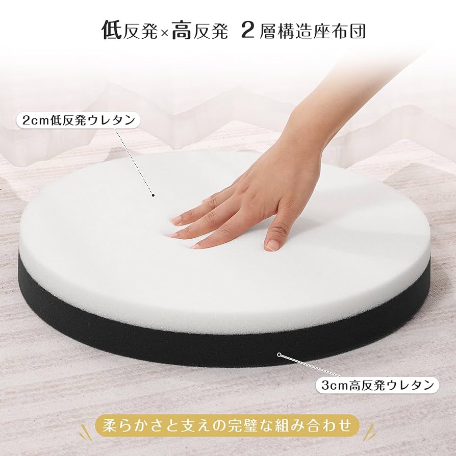 Amazon.co.jp: Shinnwa 座布団 2枚セット 2重構造 低反発2cm 高
