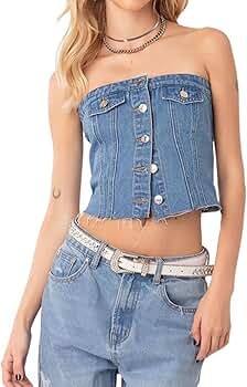 トップス fumika_uchida STRETCH DENIM BUSTIER 36 FUMIKA_UCHIDA/STRETCH DENIM BUSTIER(INDIGO)