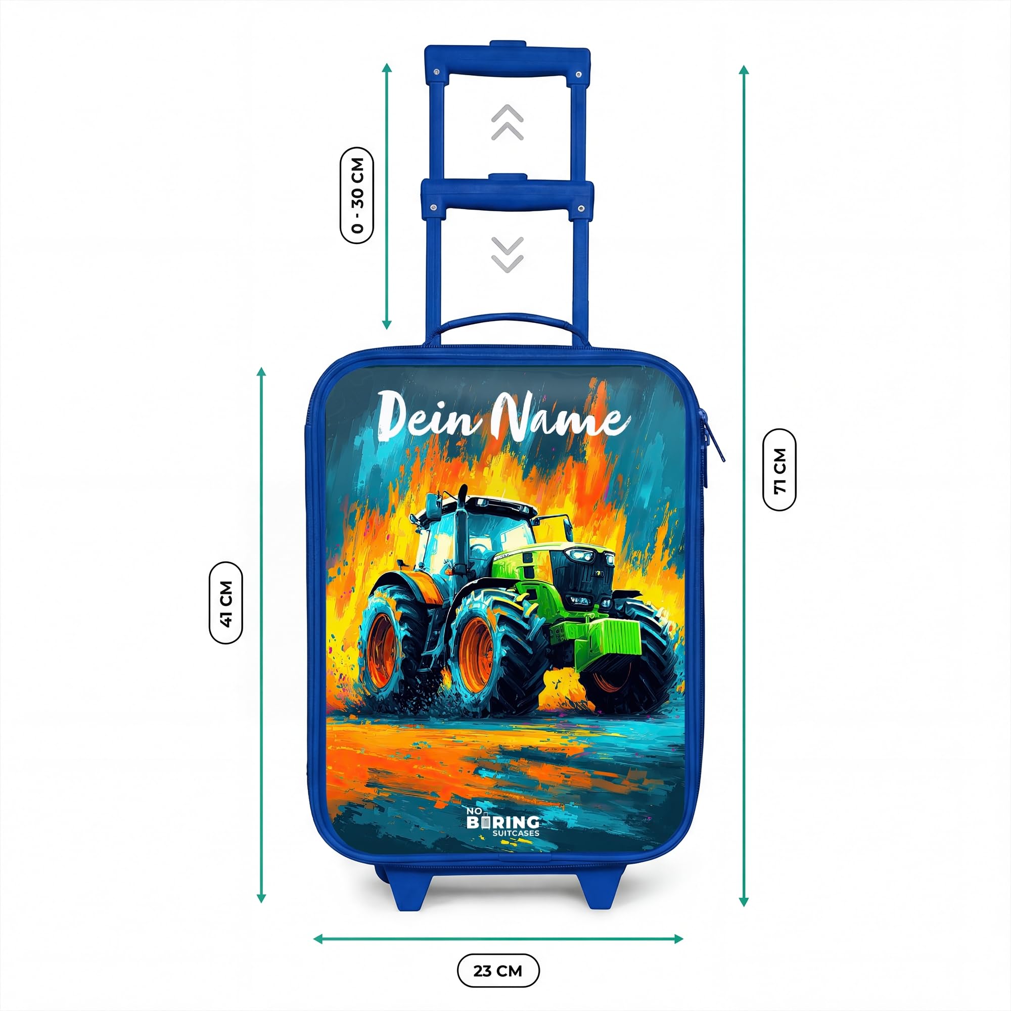 NoBoringSuitcases© Kinderkoffer Blau Klein Personalisiert mit Name