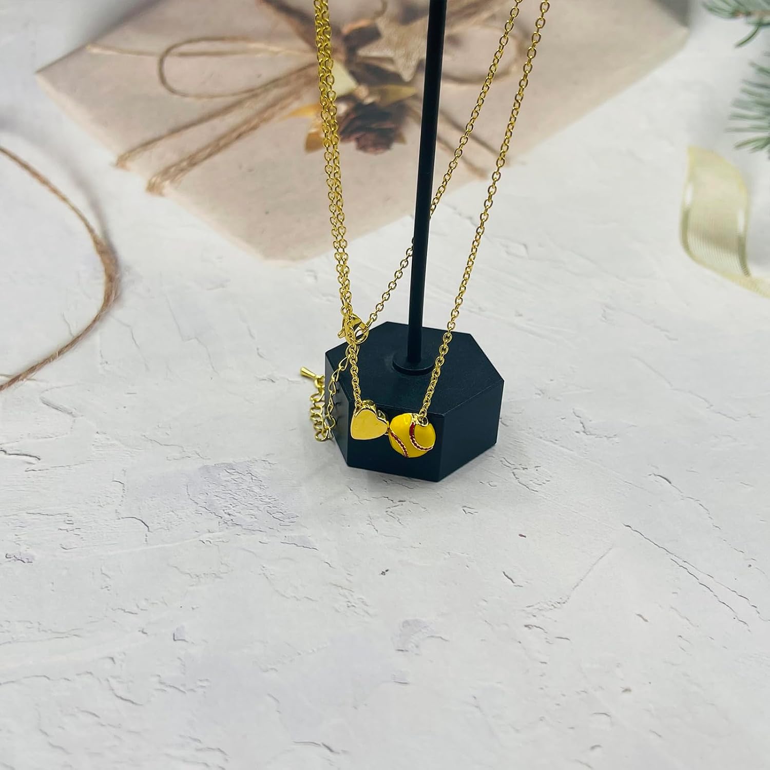 Softball Volleyball Basketball Necklace for Women Gold Sports Fan Necklace Game Day Ball Sports Necklaces Jewelry Gift for Sport Party Favors - Image 4