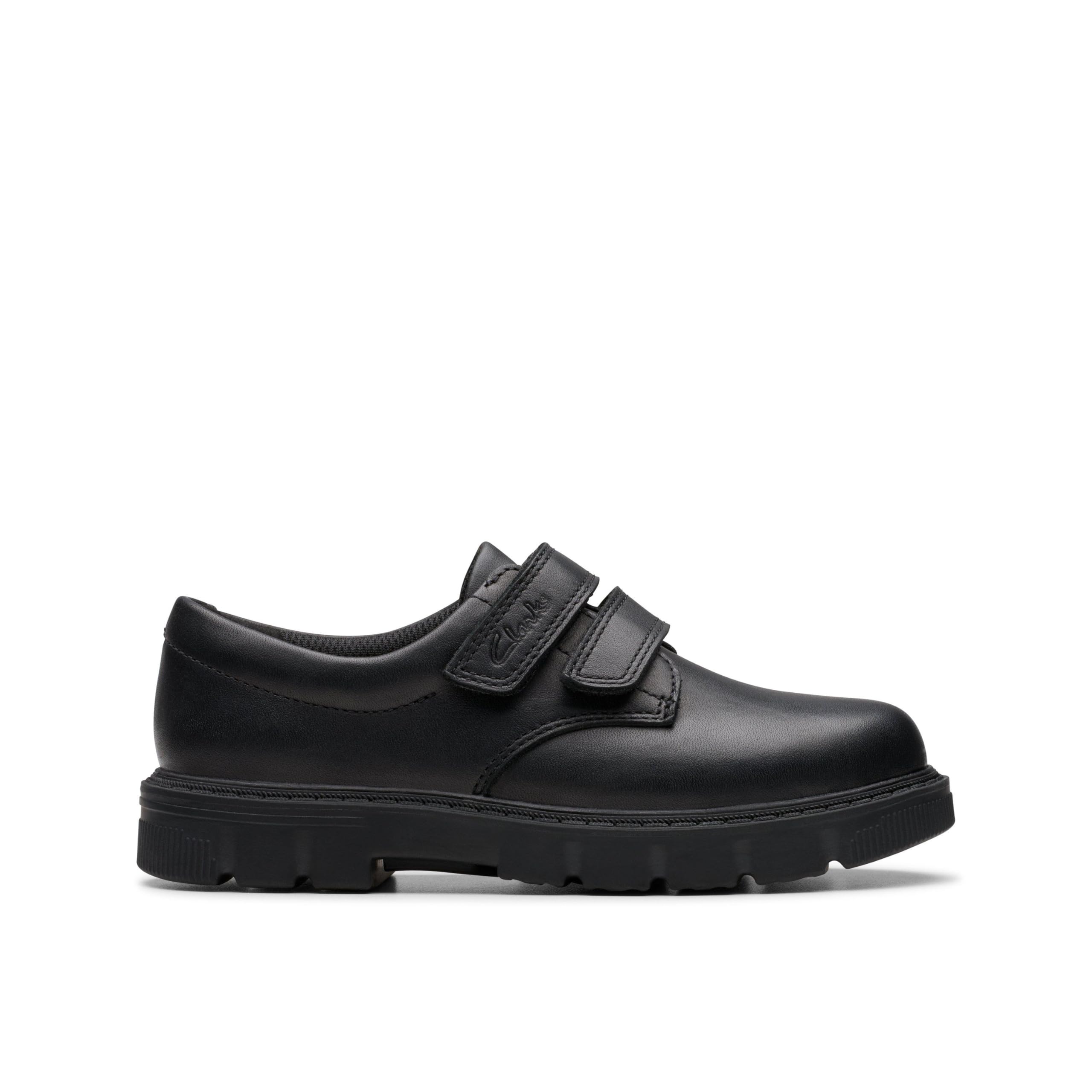 Clarks Lorcam Loop K, Black, Size 1.5 Older