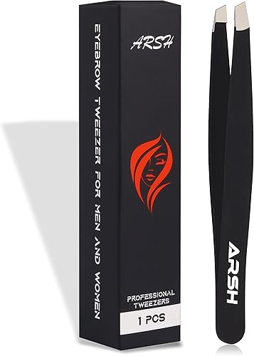 Arsh Eyebrow - Pinzas profesionales para cabello facial para mujeres y hombres, pinzas de precisión de acero inoxidable para cabello encarnado, las