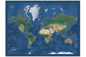 World Map Poster Personalized with Pins