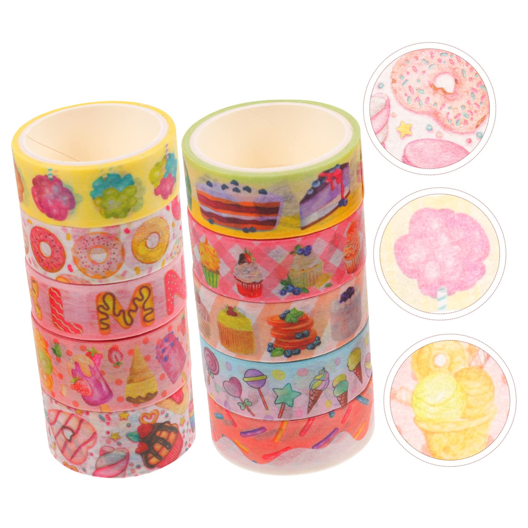 Housoutil 5 Sätze Washi Tape Set Für Scrapbooking Dekoratives Klebeband Für Diy Projekte Partydekoration Und Mehr Langlebig Und Leicht Abreißbar 10 Rollen * 5