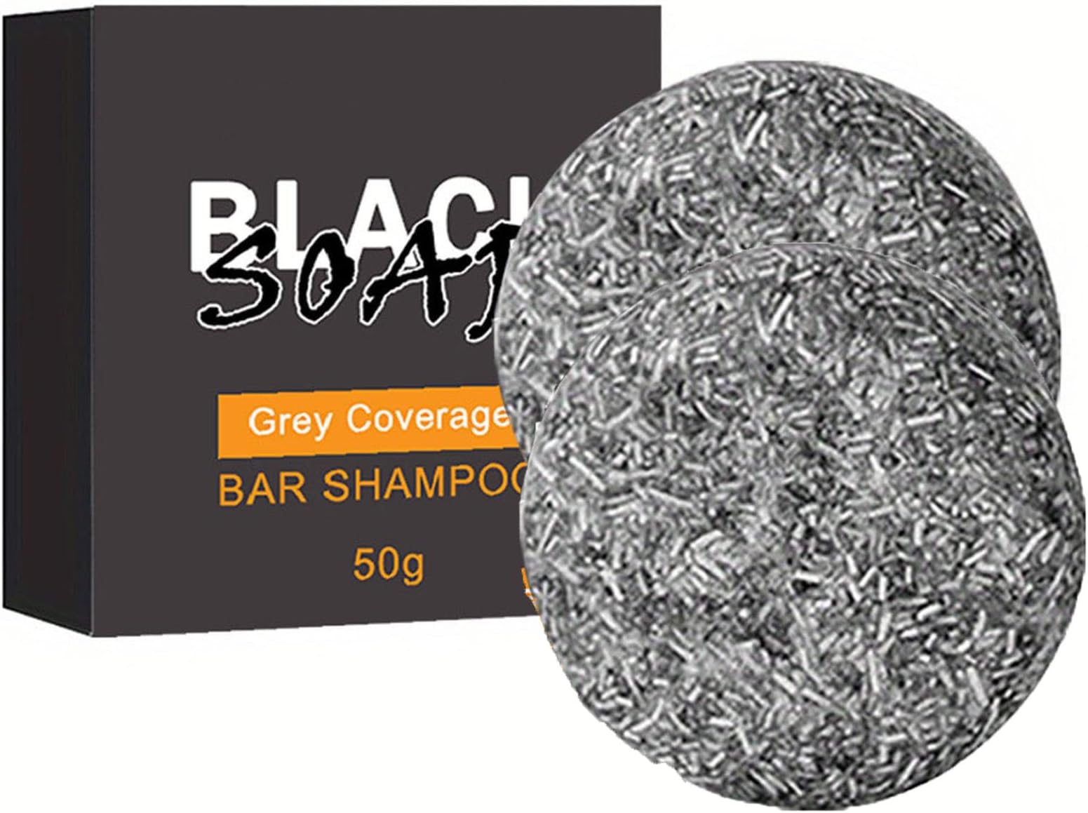 Gray Hair Reverse Bar, Gray Beard Coverage Soap, Mane Root Activator Shampoo for Men and Women, Gray Hair Coverage Soap, Moisturizing Strengthening Shampoo (2)