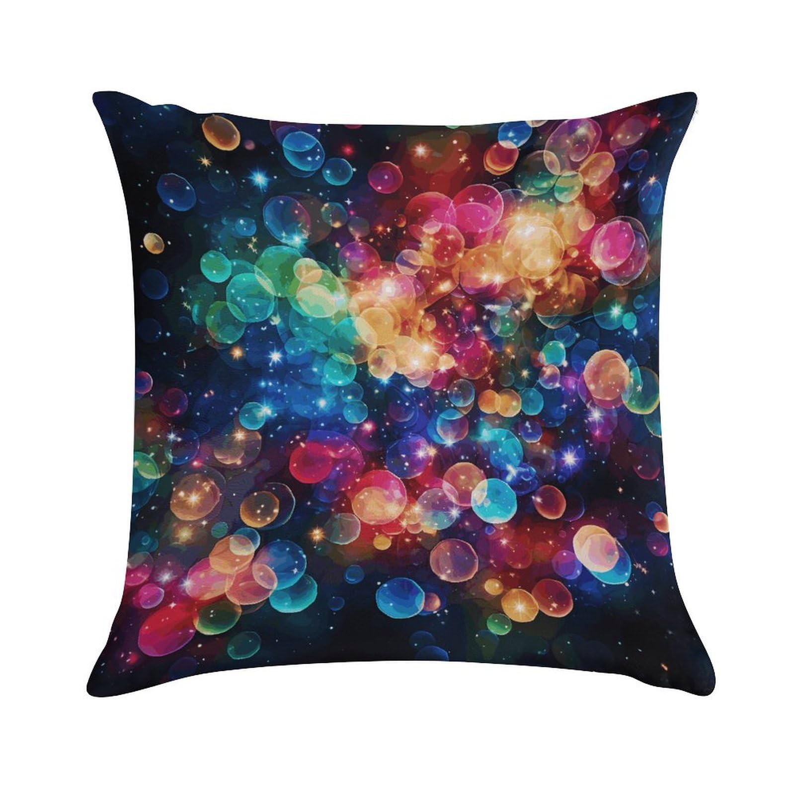 Khauerbc Colorful Rainbow Stars Soft Cozy Throw Pillow Covers Decorative Cushion Covers Plush Boho Farmhouse Pillow Case With Zipper Throw Pillowcase For Bed Sofa Living Room Bedroom
