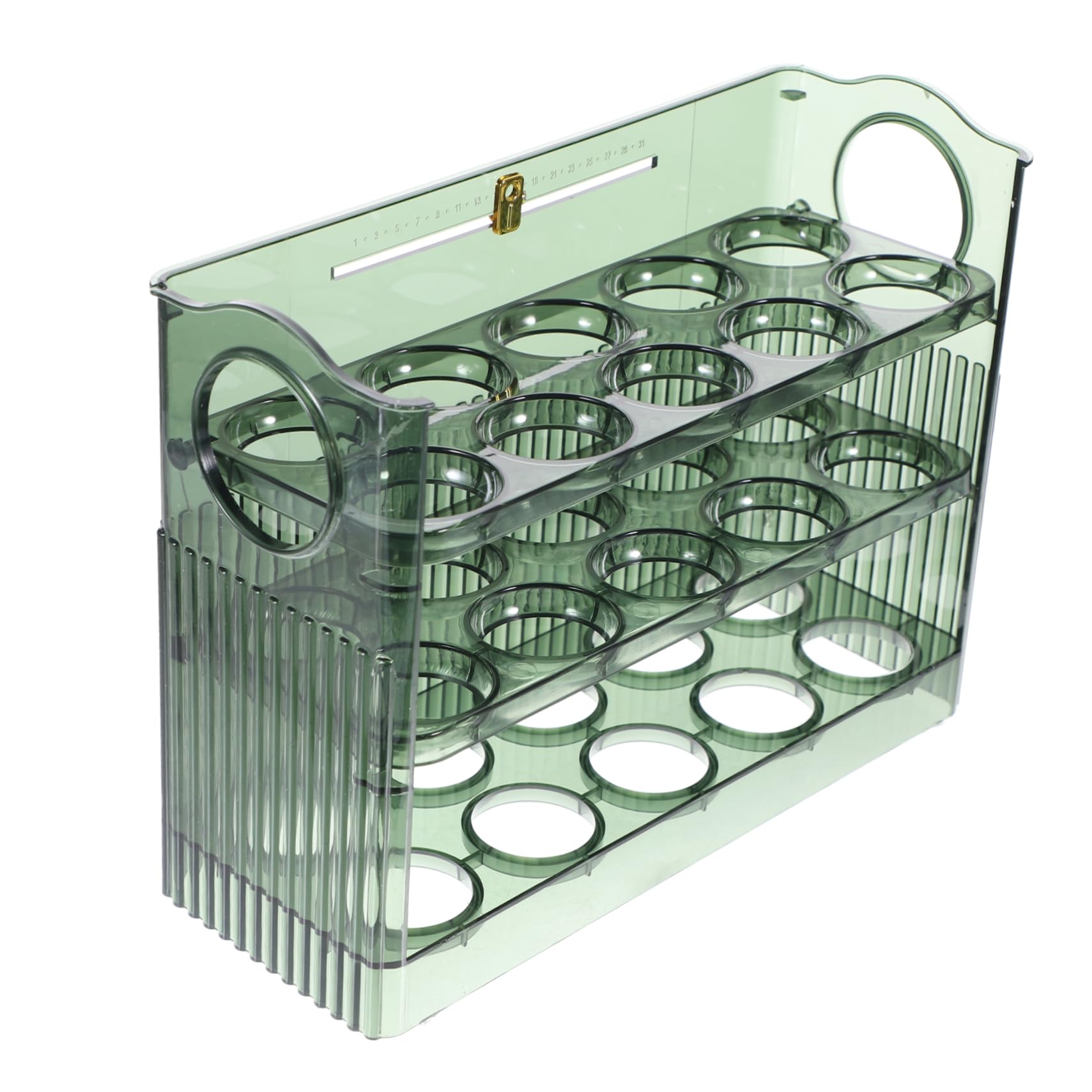 COLLBATH Huevera para Refrigerador de Pet, Almacenamiento Vertical en Puerta Lateral, Gran Capacidad y Conservación sin Golpes para Cocina y Hogar