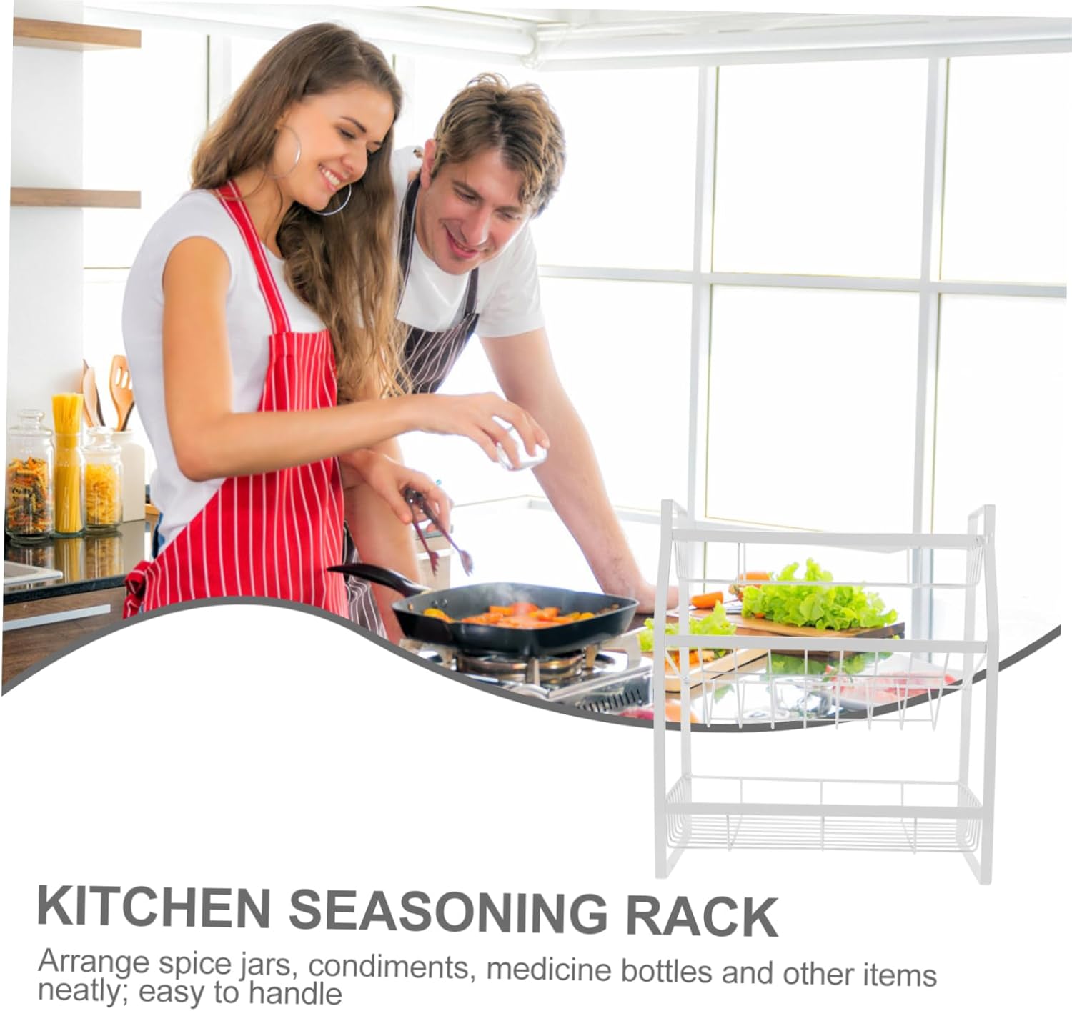 Ciieeo Multi-Layer Spice Rack Organizer for Kitchen Adjustable Seasoning Storage Holder Natural Bamboo for Herbs and Condiments Suitable for Countertop and Pantry