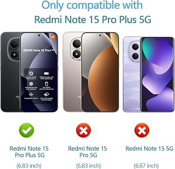 Anoowkoa 2 Pack for Xiaomi Redmi Note 15 Pro+/Note 15 Pro Plus 5G Screen protector with Camera Lens protector Tempered Glass.9H Hardness.Anti-Fingerprint.No Air-Bubbles.Easy Installation