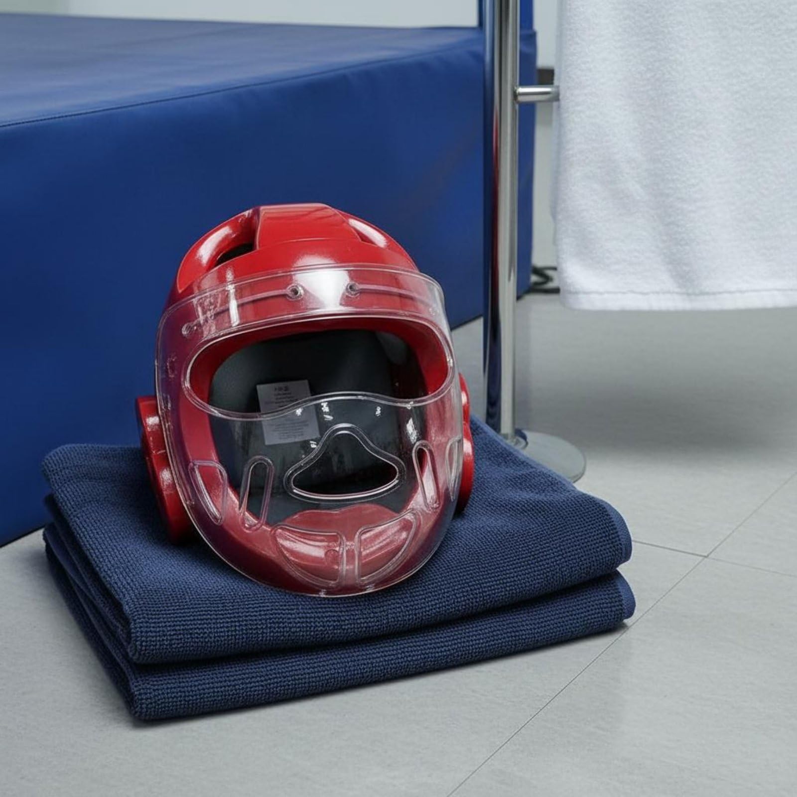 Casco da Taekwondo con Visiera Assorbimento Degli Urti Caschetto da Taekwondo con Visiera Confortevole e Traspirante per Principianti