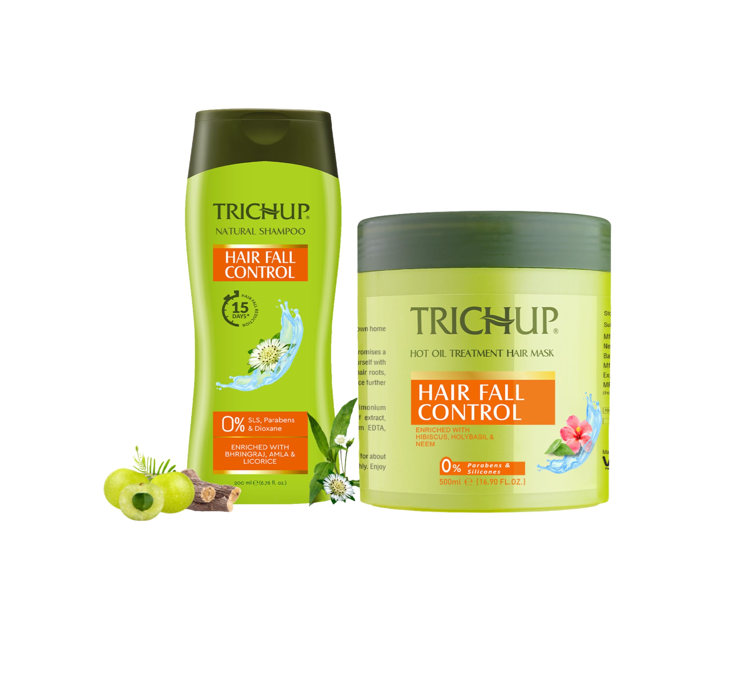 Trichup Hair Fall Control Kit – Herbal Shampoo 400ml & Hair Mask 500ml | With Amla, Bhringraj & Licorice | Helps Reduce Hair Fall & Strengthen Hair-picture-28