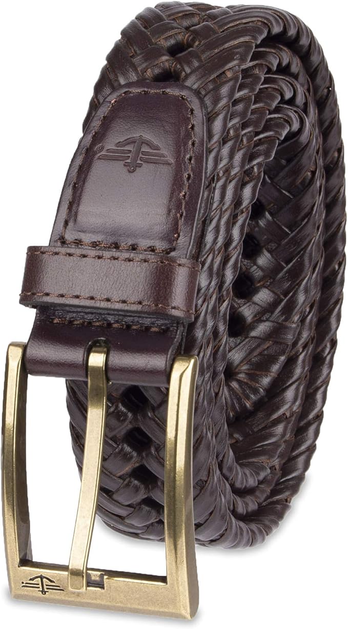 Dockers Men's 1 1/4 in. Laced Braid Metal Logo Belt at Amazon Men’s