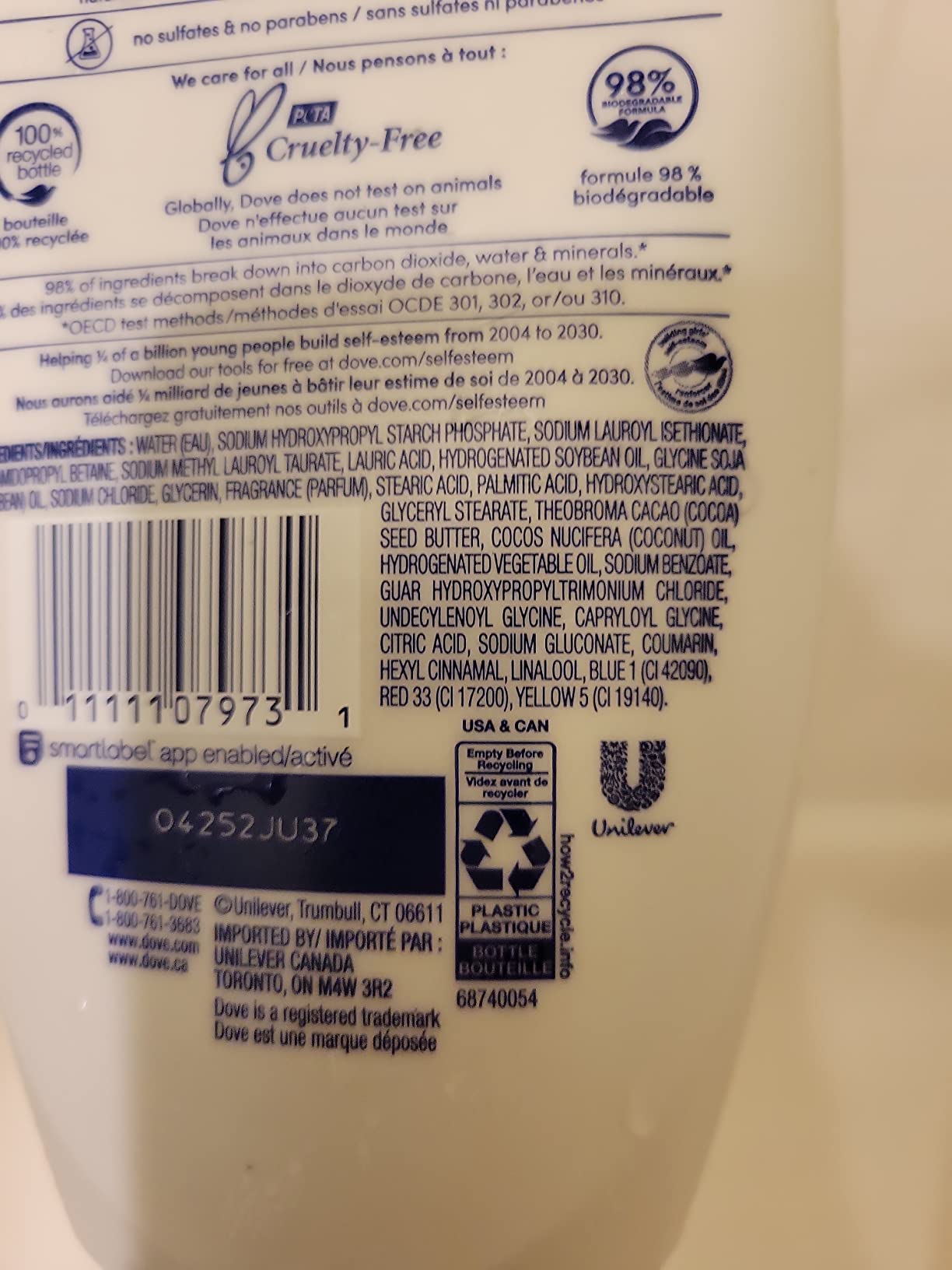 Unilever Dove Body Wash Restore Coconut & Cocoa Butter for 24hr Lotion-Soft Skin Moisturizing Skin Cleanser with No Sulfates No Parabens 20 oz